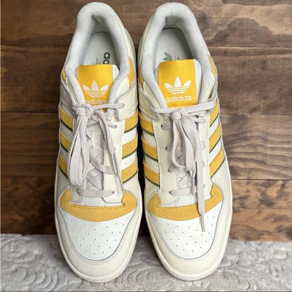 Adidas Men’s Forum Low Classic Originals Sz US 12 Cream/Bold Gold FZ6271 EUC - Picture 10 of 15
